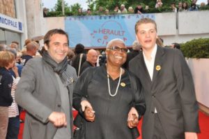 Firmine Richard Clément Brun Acteur film Cinéma Télé cap d'Agde montée des marches les hérault d ela télé Clément Brun Je vous aime très beaucoup Philippe Locquet julien crampon tapis rouge red carpet presse
