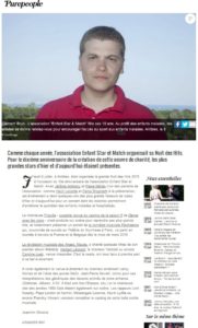 Clément Brun association Enfant Star et Match esm antibois Antibes juan les pins enfants malades artistes Fabrice Ravaux Pure People