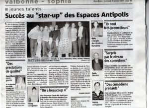 Stand Up Nice Matin Valbonne Sophia Antipolis Clément Brun Humoriste comique Gagnant presse