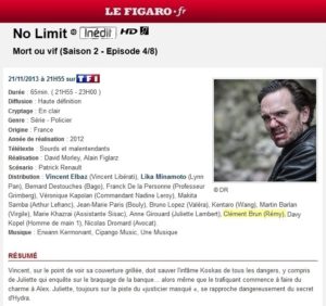 No Limit Clément Brun Vincent Elbaz Jean Marie Paris Europacorp Luc Besson presse