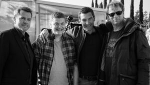 Xavier Deluc, Clément Brun Franck Sémonin et Jean-Marc Thérin Réalisateur TF1 Tournage de la Série Section de Recherches