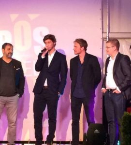 Festival les Héros de la Télé - Prix du Public pour "Meurtres à" Moussa Maaskri, Jean-Baptiste Maunier, Roby Schinasi & Clément Brun