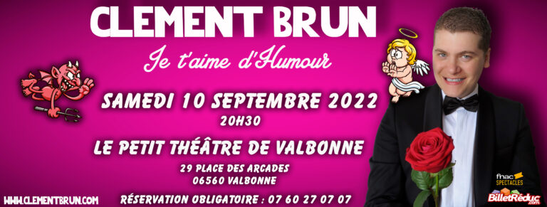 Bannière JTM d'Humour Le Petit Théatre Valbonne Septembre 222