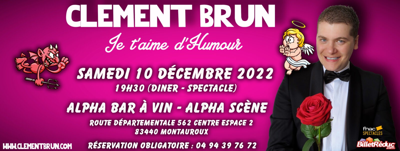 Je t’aime d’Humour – One Man show à Montauroux – 10/12/2022
