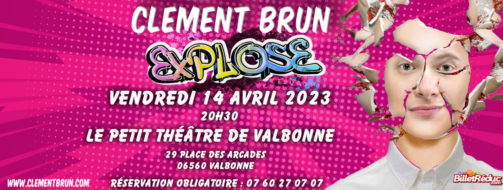explose one man show Sophia Valbonne antibes humoriste Clément brun succès drôle stand up humour rire comique avril complet
