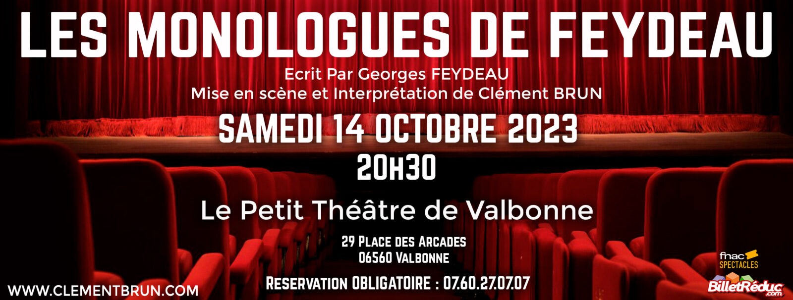 Les Monologues de Feydeau à Valbonne – 14/10/2023