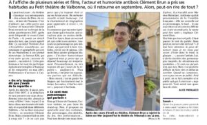 Clément Brun Nice Matin 28.08.2024 Acteur Humoriste Antibois à antibes