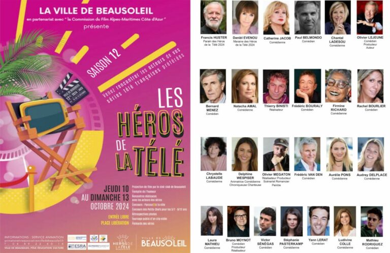 HTV Les Héros de la Télé Octobre 2024 Monaco Beausoleil les héros de la télé tv HTV TV tv french actor acteur comédien série séries french tv red carpet rencontre avec le public