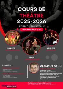 cours de Théâtre cannes le Cannet Antibes Vallauris Biot Villeneuve Loubet Nice Monaco Enfants - Ados - Adultes atelier théâtre comédie professeur Clément Brun Prof de Théâtre acteur casting spectacle série humoriste actrice comédien comédien paca alpes maritimes côte d'azur c